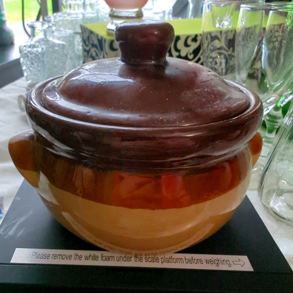 Other - Brown Ceramic Lidded Pot